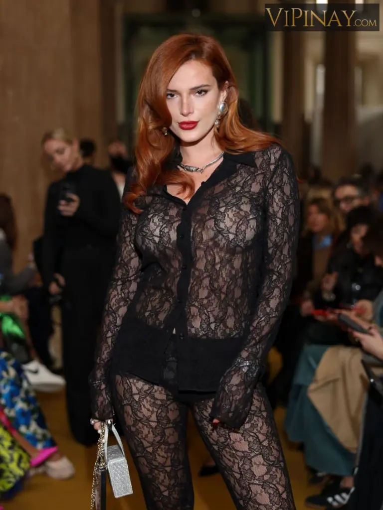 Bella Thorne Braless Sheer See Through Top Set Leaked 12